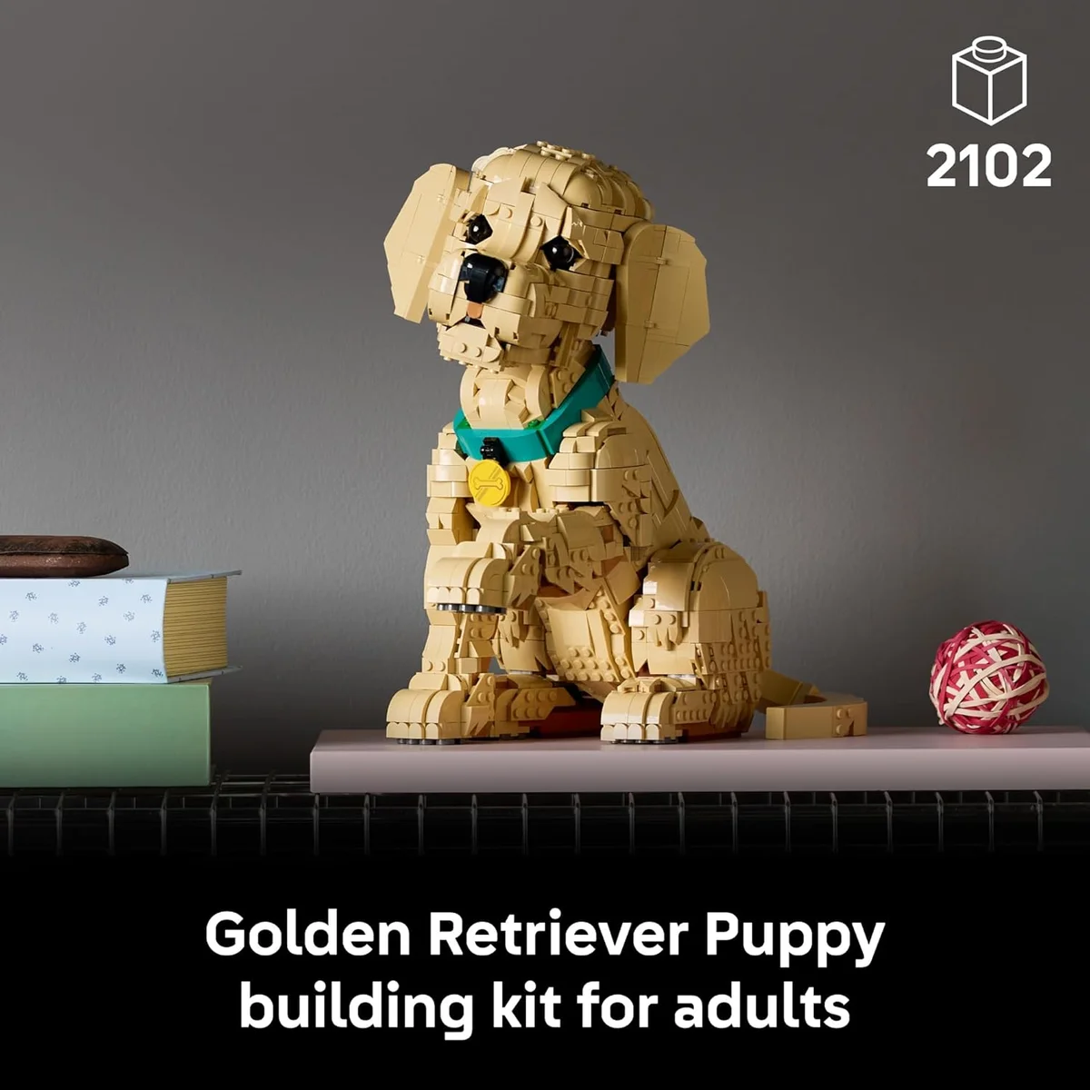 LEGO Icons Golden Retriever Puppy Building Set 11384 Posable Figure Multicolor New image 2
