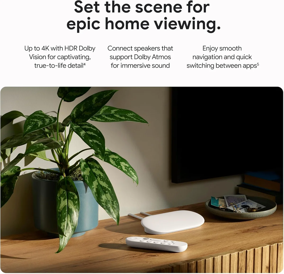 Google TV Streamer 4K Fast Streaming Entertainment 32GB Porcelain New image 2