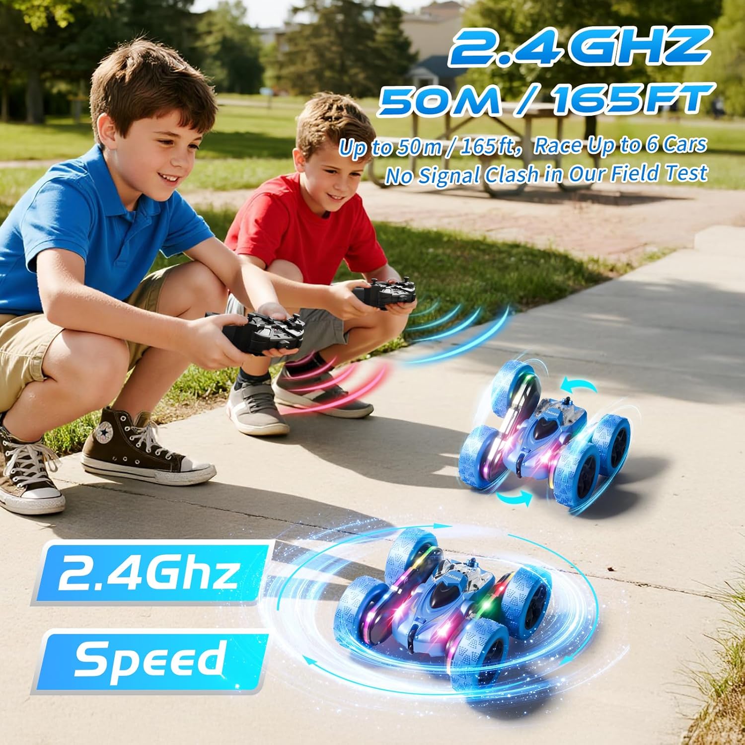Zalneo Remote Control Stunt Car 4WD 360° Flip Z1 Blue New image 6