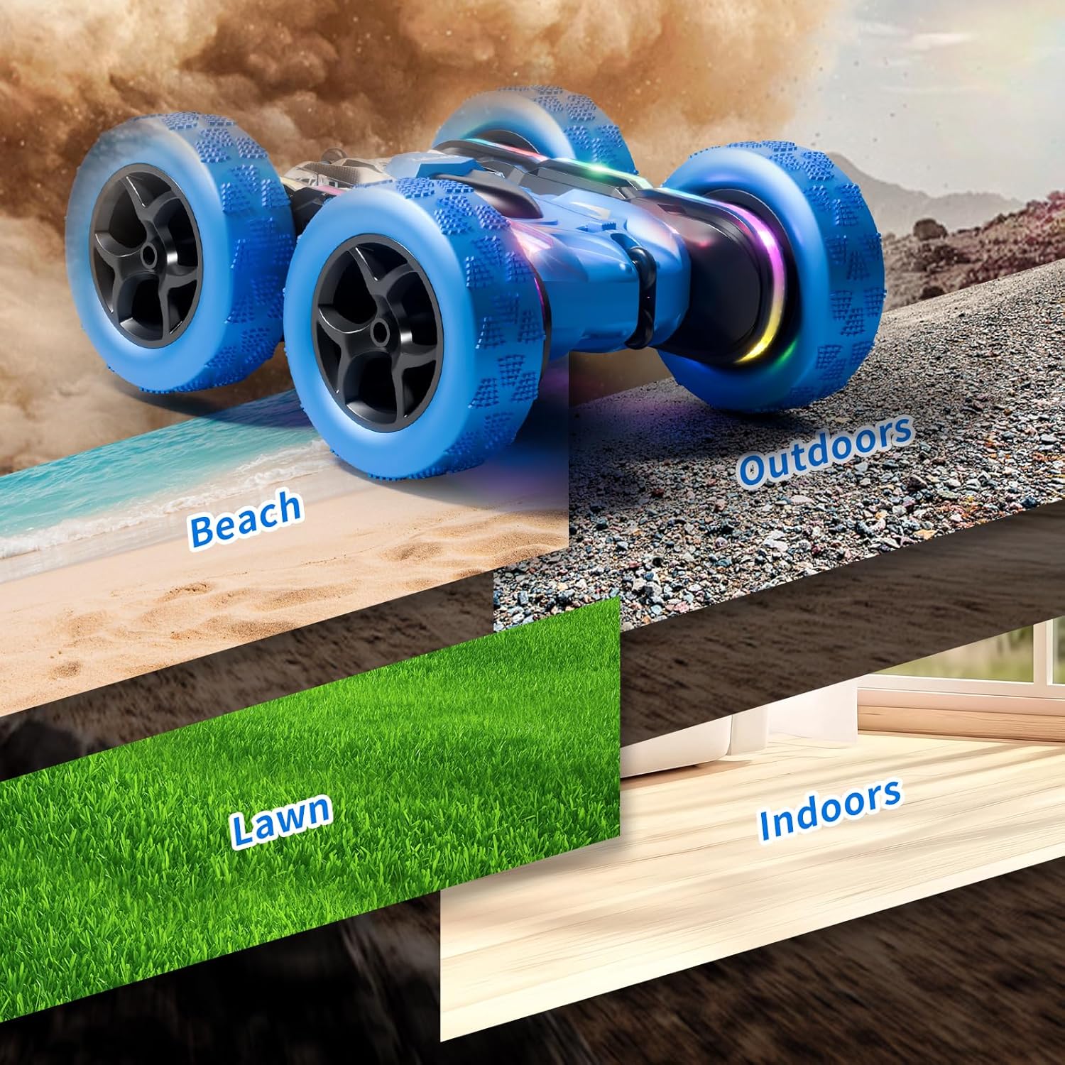 Zalneo Remote Control Stunt Car 4WD 360° Flip Z1 Blue New image 7
