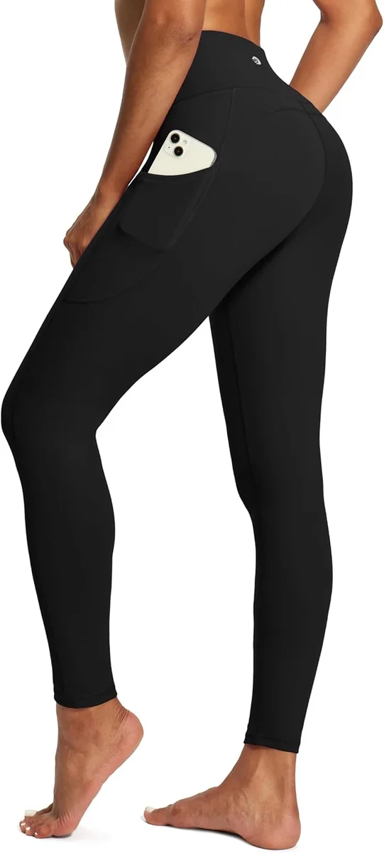 IUGA High Waist Yoga Pants Leggings Large 4 Way Stretch Black New