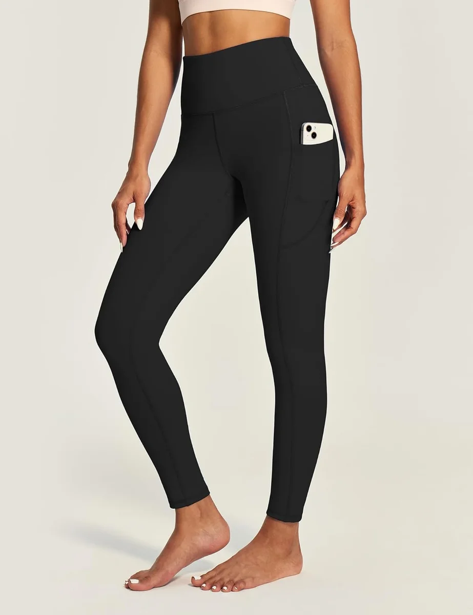 IUGA High Waist Yoga Pants Leggings Large 4 Way Stretch Black New image 2