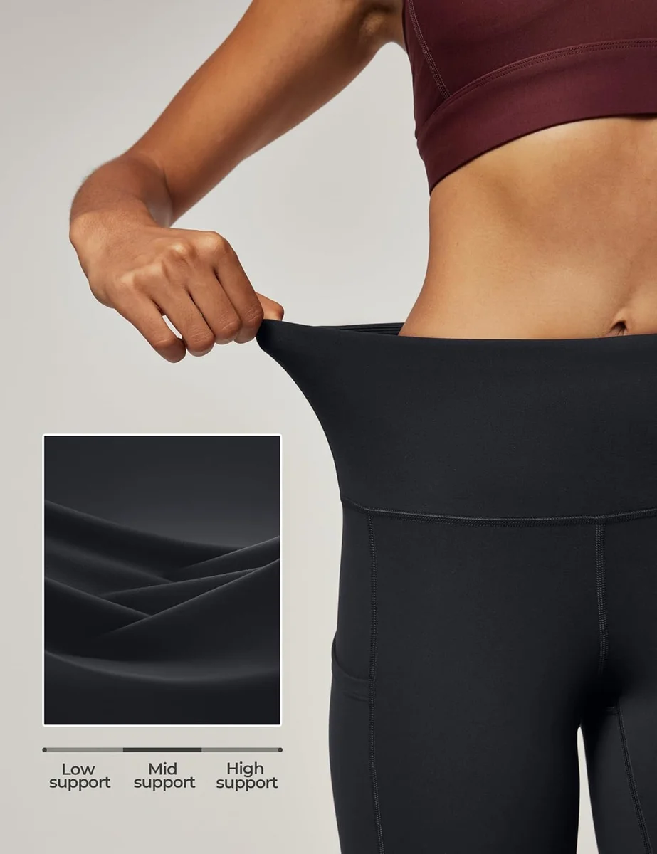 IUGA High Waist Yoga Pants Leggings Large 4 Way Stretch Black New image 5