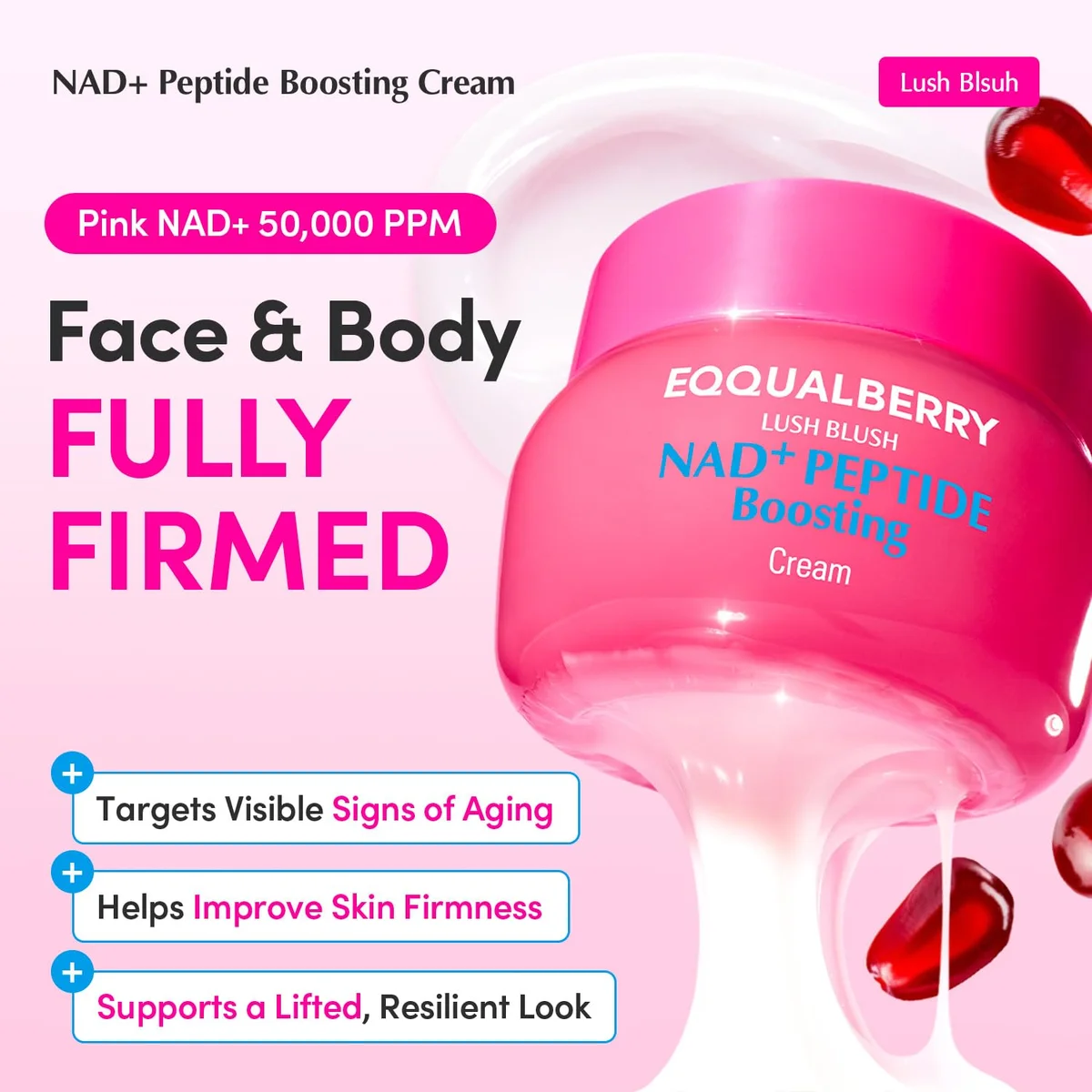 EQQUALBERRY NAD+ Peptide Boosting Cream EQB-LB-N_CRM – 5% NAD+ & 13 Peptides for Anti-Aging – Single Pack – New image 11