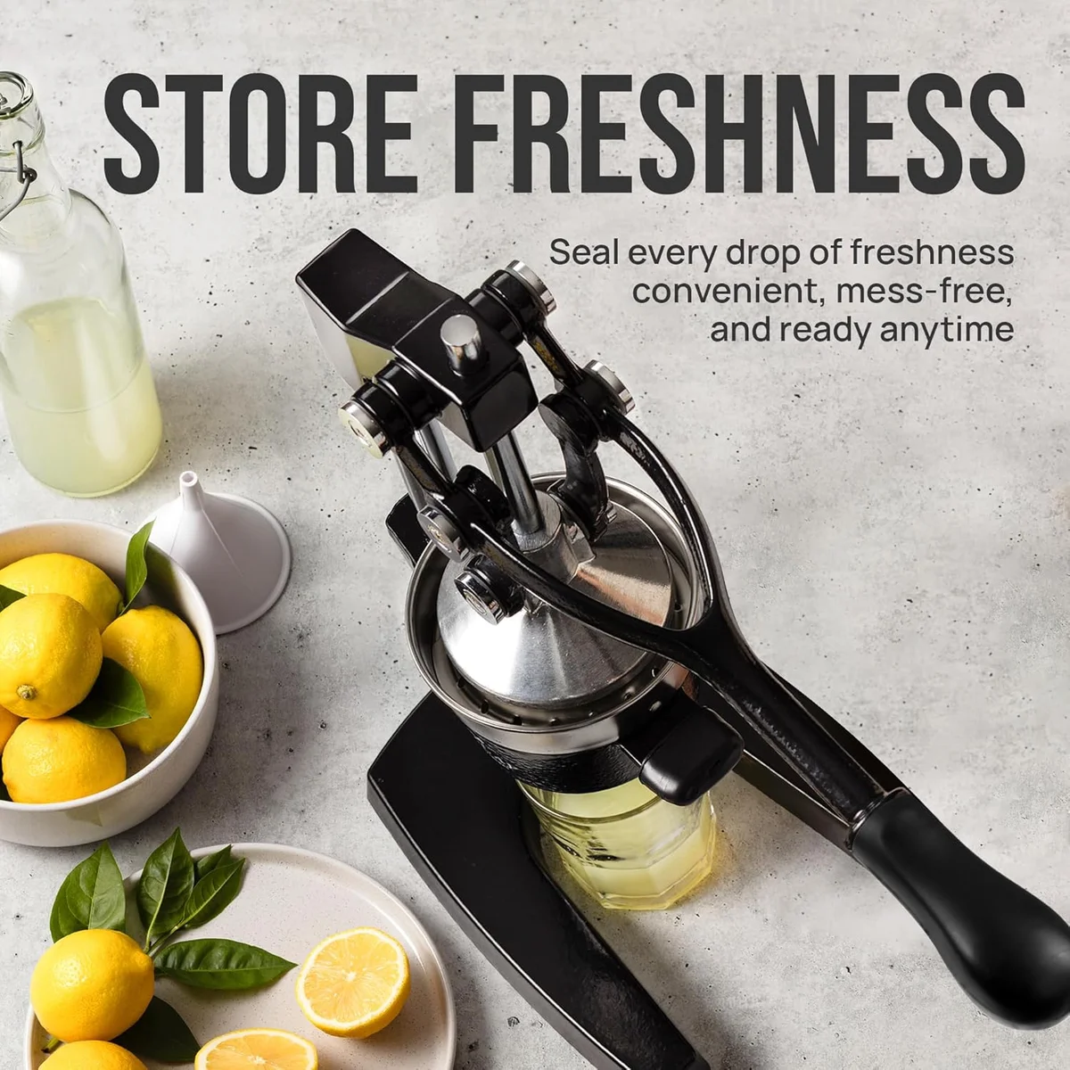 Zulay Kitchen Cast Iron Juicer Manual Citrus Press Heavy-Duty Stainless Steel Black New image 7