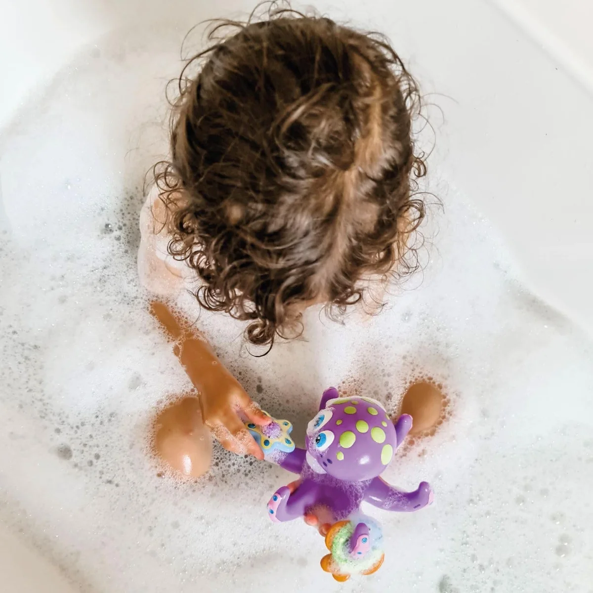 Nuby Floating Octopus Bath Toy 6257 with 3 Hoopla Rings - Rubber - New image 9
