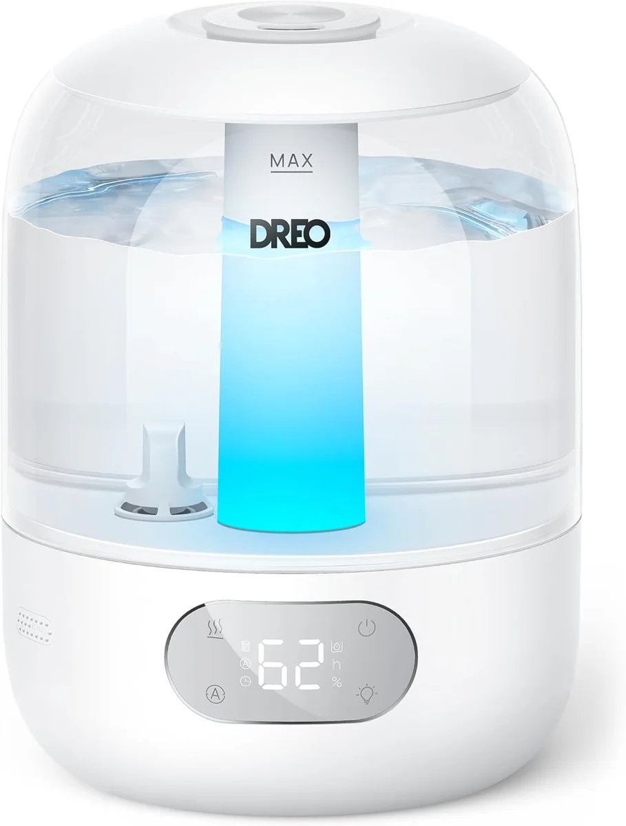 DREO Humidifier for Bedroom DR-HHM006 3L Top Fill 30H Runtime 26dB Quiet Pearl White New