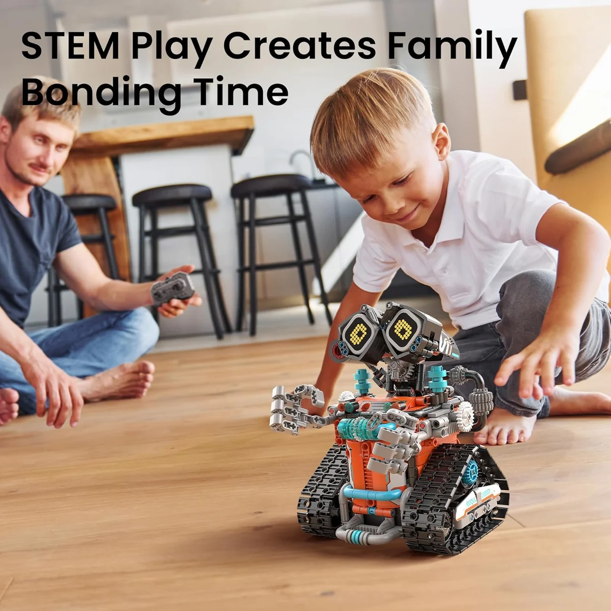Sillbird Robot Building STEM Kit  US-B902 5-in-1 596 Pieces Orange New image 2