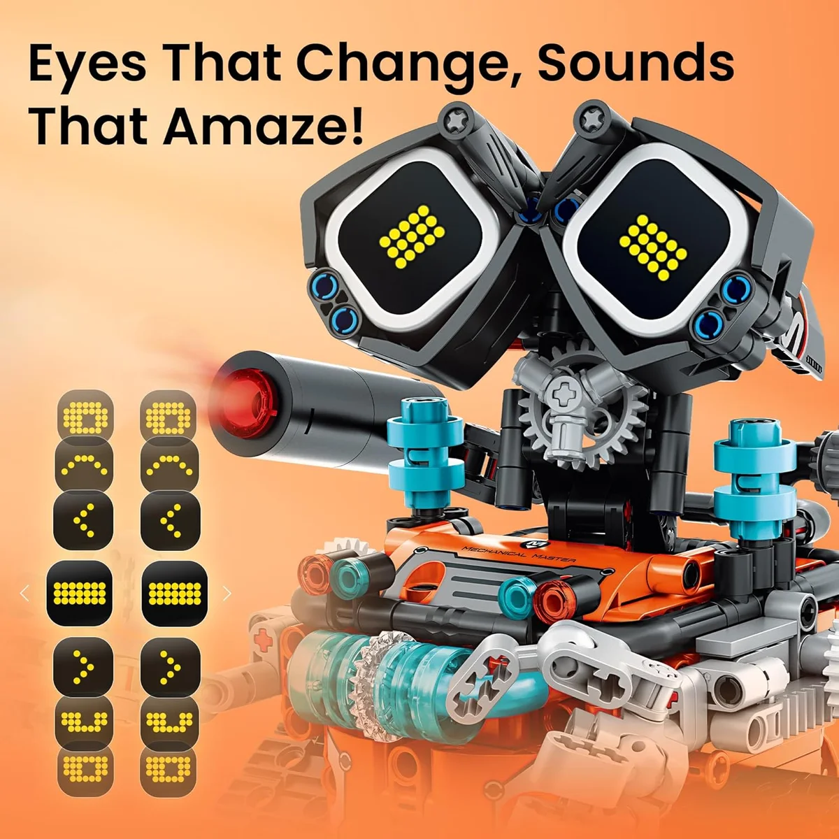 Sillbird Robot Building STEM Kit  US-B902 5-in-1 596 Pieces Orange New image 3