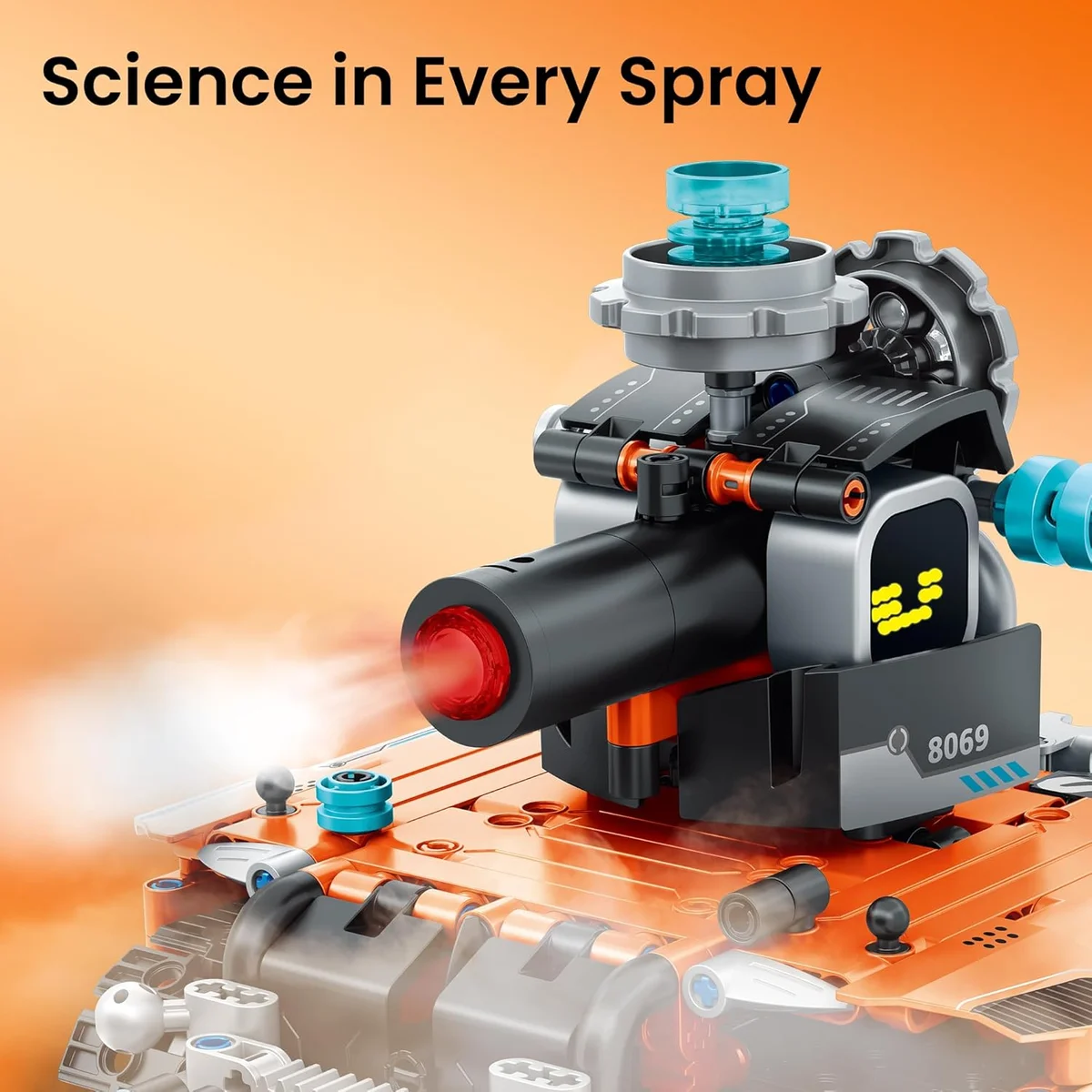 Sillbird Robot Building STEM Kit  US-B902 5-in-1 596 Pieces Orange New image 4