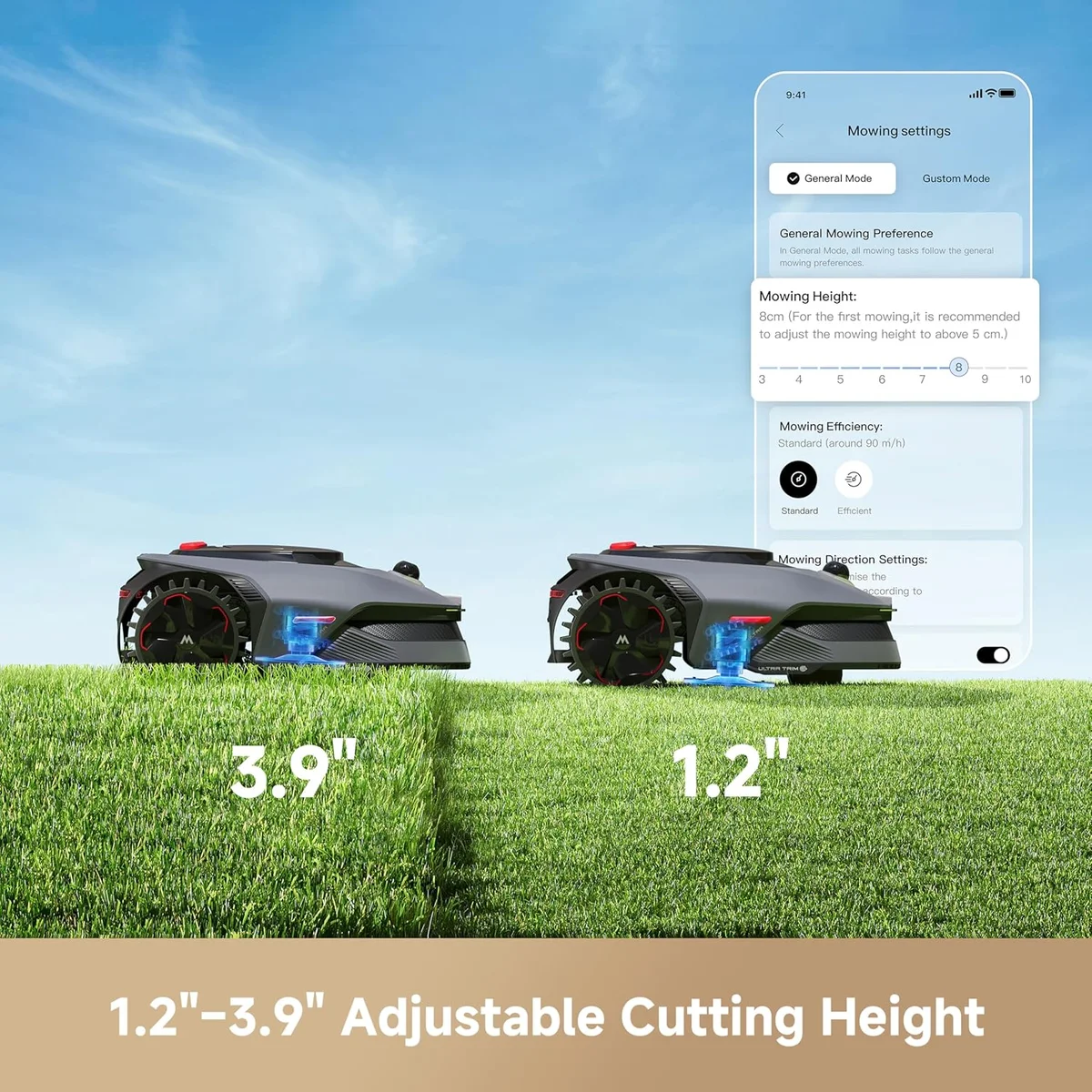 Mova LiDAX Ultra 1000 Robot Lawn Mower 360° 3D LiDAR, 45% Slope, Dual Maps - New image 15