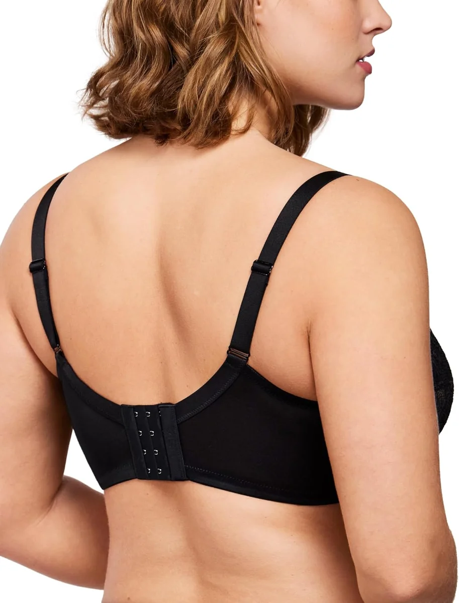 HSIA Minimizer Bras Enchante Full Coverage Underwire Bra 40C Floral Lace Black New image 10