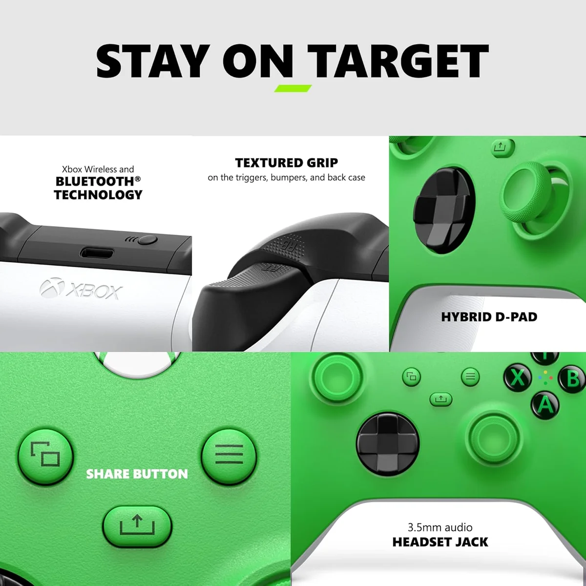 Xbox Wireless Gaming Controller Velocity Green Wireless Bluetooth USB-C - New image 4